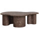 Isola 55 X 35 inch Marble Look / Mocha Outdoor Coffee Table
